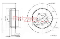 Brzdový kotouč METZGER 6110272