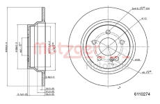 Brzdový kotouč METZGER 6110274