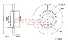 Brzdový kotouč METZGER 6110279