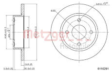 Brzdový kotouč METZGER 6110291
