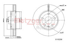 Brzdový kotouč METZGER 6110296