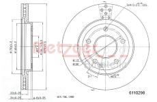 Brzdový kotouč METZGER 6110298