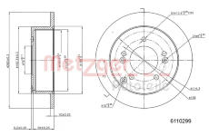 Brzdový kotouč METZGER 6110299