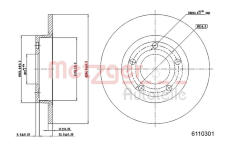 Brzdový kotouč METZGER 6110301