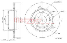 Brzdový kotouč METZGER 6110302