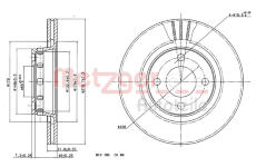 Brzdový kotouč METZGER 6110305