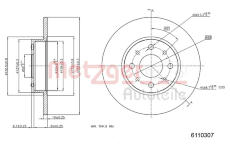 Brzdový kotouč METZGER 6110307