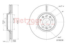 Brzdový kotouč METZGER 6110318