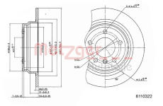 Brzdový kotouč METZGER 6110322