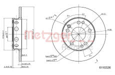 Brzdový kotouč METZGER 6110326