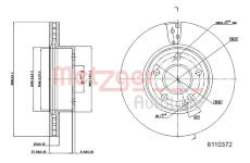 Brzdový kotouč METZGER 6110327