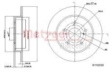 Brzdový kotouč METZGER 6110330