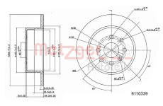 Brzdový kotouč METZGER AUTOTEILE 6110339