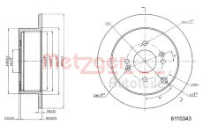 Brzdový kotouč METZGER 6110343