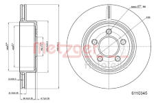 Brzdový kotouč METZGER 6110345