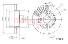 Brzdový kotouč METZGER 6110348