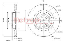 Brzdový kotouč METZGER 6110355