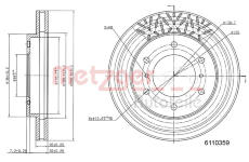 Brzdový kotouč METZGER 6110359