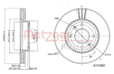 Brzdový kotouč METZGER 6110360