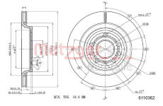 Brzdový kotouč METZGER 6110362