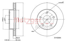 Brzdový kotouč METZGER 6110364