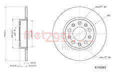 Brzdový kotouč METZGER 6110367