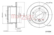 Brzdový kotouč METZGER 6110368