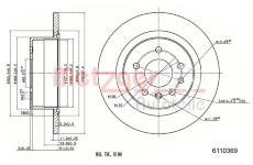 Brzdový kotouč METZGER 6110369