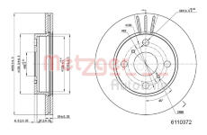 Brzdový kotouč METZGER 6110372