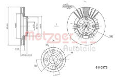 Brzdový kotouč METZGER 6110373