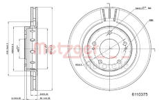 Brzdový kotouč METZGER 6110375