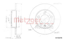 Brzdový kotouč METZGER 6110376