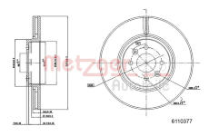 Brzdový kotouč METZGER 6110377