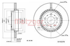 Brzdový kotouč METZGER 6110378