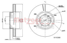 Brzdový kotouč METZGER 6110380