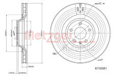Brzdový kotouč METZGER 6110381