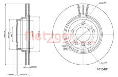 Brzdový kotouč METZGER 6110401