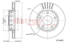 Brzdový kotouč METZGER 6110402