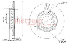 Brzdový kotouč METZGER AUTOTEILE 6110403