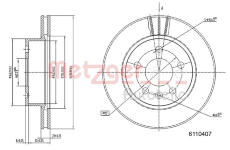 Brzdový kotouč METZGER 6110407