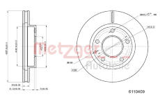 Brzdový kotouč METZGER 6110409