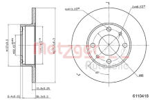 Brzdový kotouč METZGER 6110418