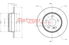 Brzdový kotouč METZGER AUTOTEILE 6110423