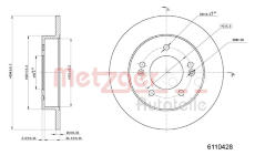 Brzdový kotouč METZGER 6110428