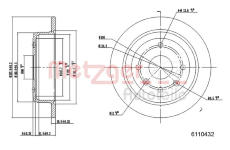 Brzdový kotouč METZGER 6110432