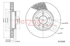 Brzdový kotouč METZGER 6110436