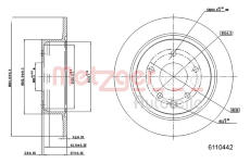 Brzdový kotouč METZGER 6110442