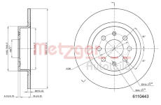 Brzdový kotouč METZGER 6110443