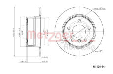 Brzdový kotouč METZGER 6110444