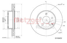 Brzdový kotouč METZGER 6110453